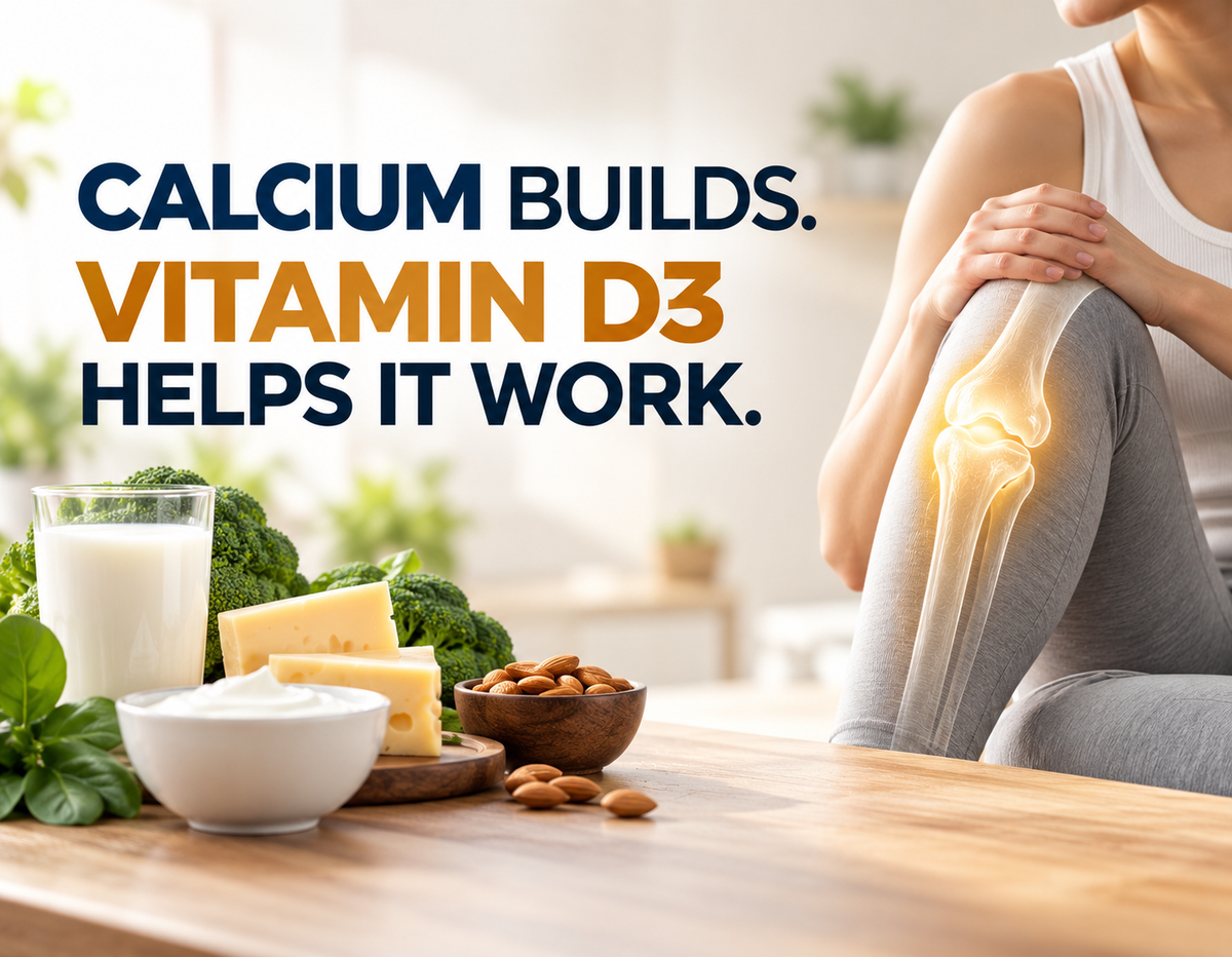 Calcium + Vitamin D3: Why These Two Nutrients Work Better as a Team