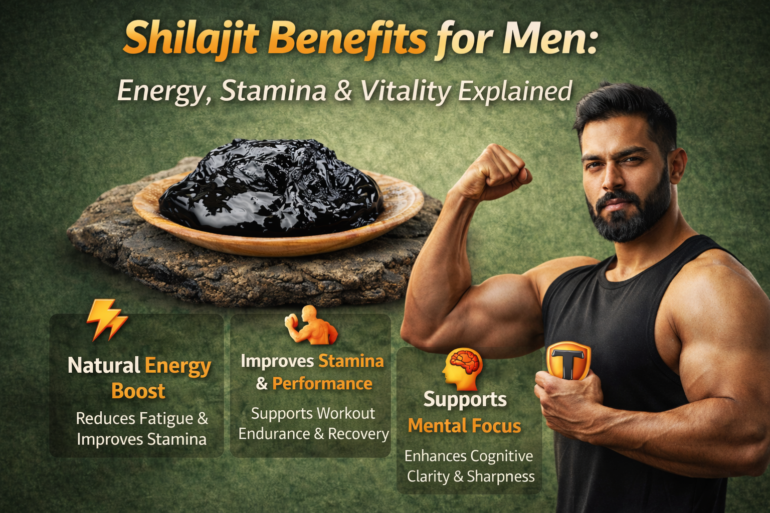Shilajit Benefits for Men: Energy, Stamina & Vitality Explained