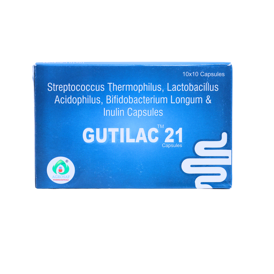 Gutilac 21 Capsule | High-Strength Probiotic Gut Support