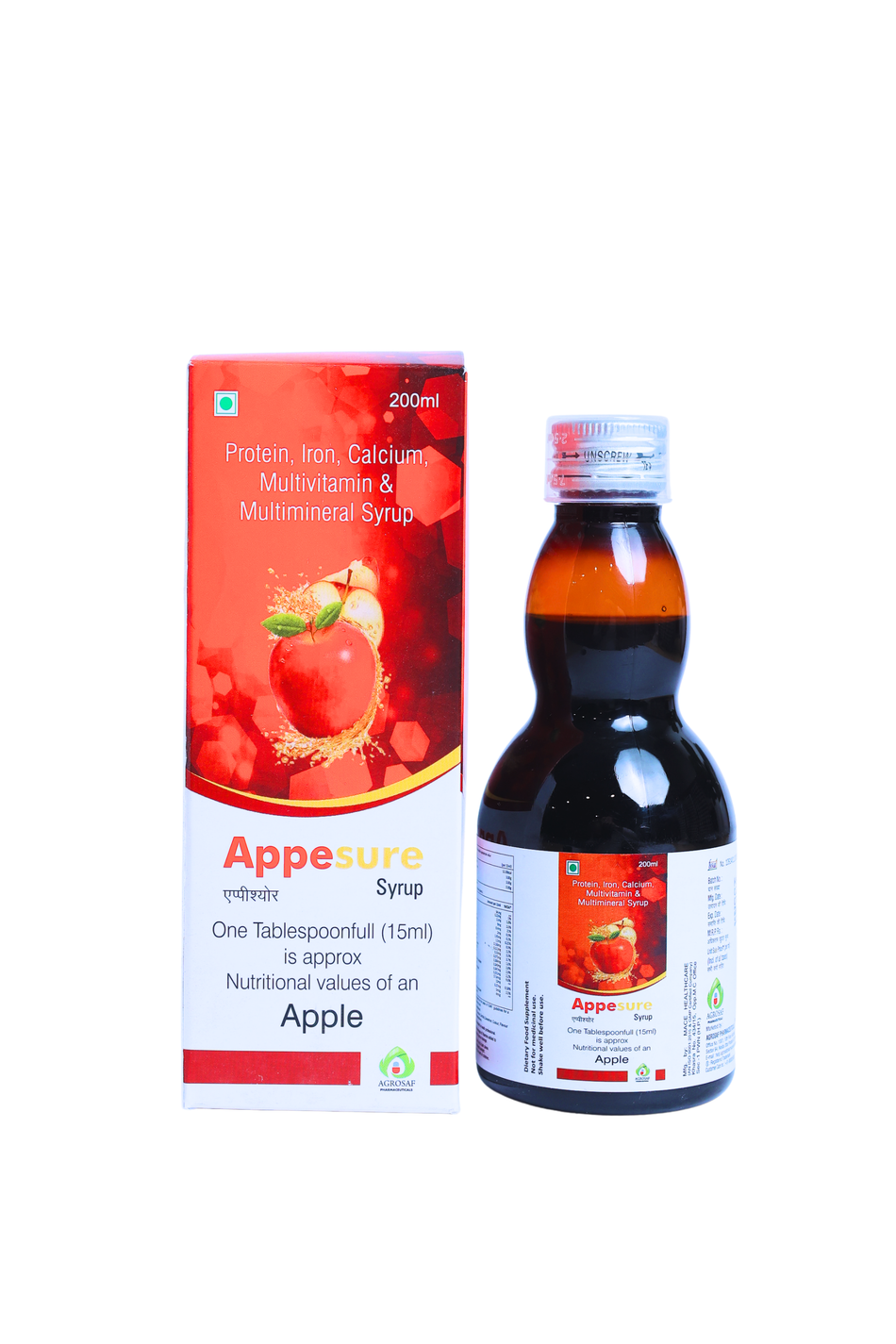 Agrosaf Appesure Syrup Apple Flavour | Appetite & Nutrition Support