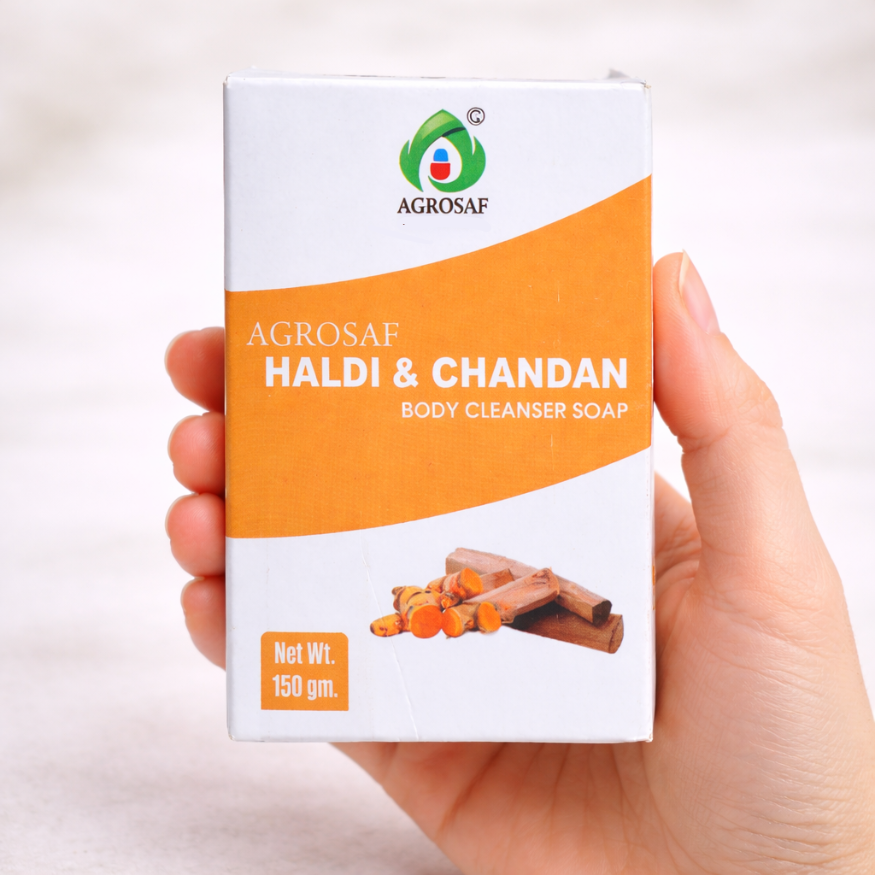 Agrosaf Haldi & Chandan Soap | Natural Skin Cleansing & Glow
