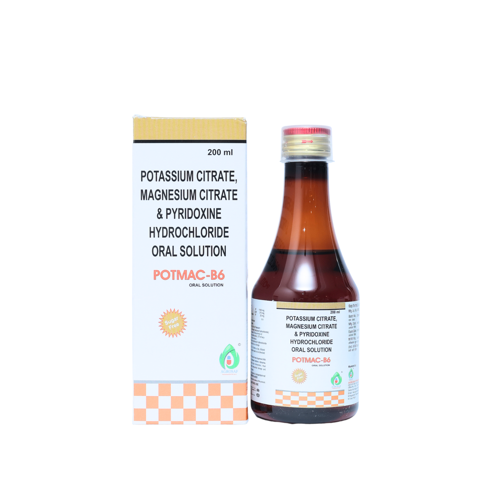 Potmac-B6 Oral Solution 200 ml | Urinary & Electrolyte Balance Support