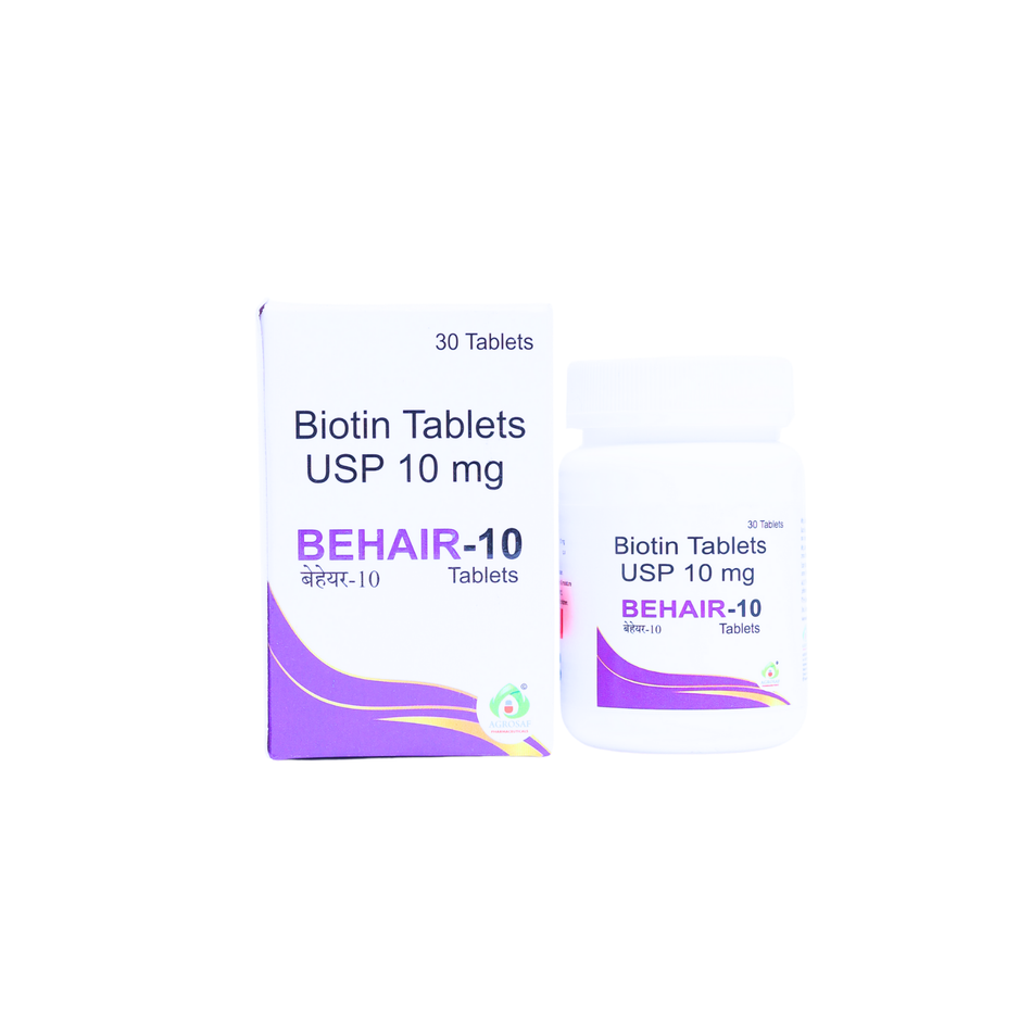 BeHair-10 Tablet | Biotin Hair, Skin & Nail Support