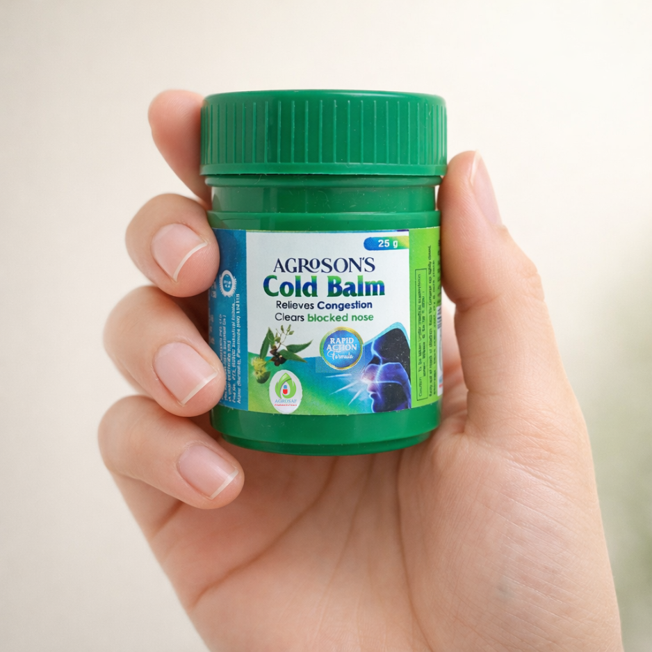 AGROSON’S Cold Balm 25g – Fast Relief from Cold, Headache & Nasal Congestion
