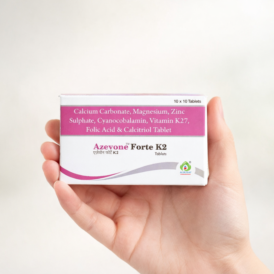 Azevone Forte K2 Tablet | Bone Strength & Mineral Balance