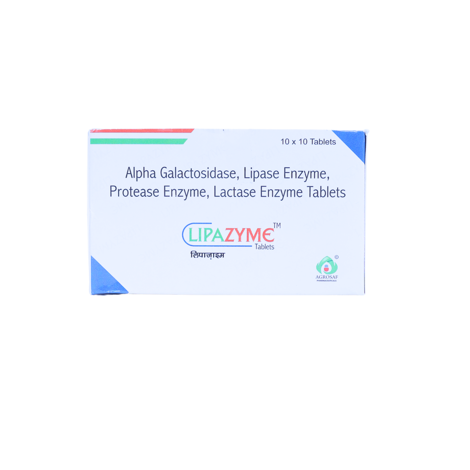LIPAZYME Tablets | Digestive Enzyme Supplement | Supports Digestion, Nutrient Absorption & Overall Gut Health