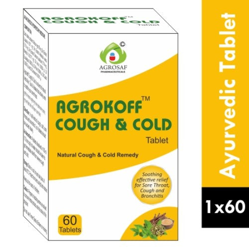 Agrokoff Cough & Cold Tablet – Natural Relief for Cough, Cold & Sore Throat (60 Tablets)