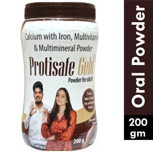 Agrosaf-Protisafe Gold Powder for Adults - 200gm C-Box | High Protein & Energy