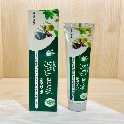 Agrosaf Neem Tulsi Multiple Ayurvedic Toothpaste – Complete Oral Care for Teeth & Gums (100g)