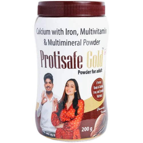 Agrosaf-Protisafe Gold Powder for Adults - 200gm C-Box | High Protein & Energy