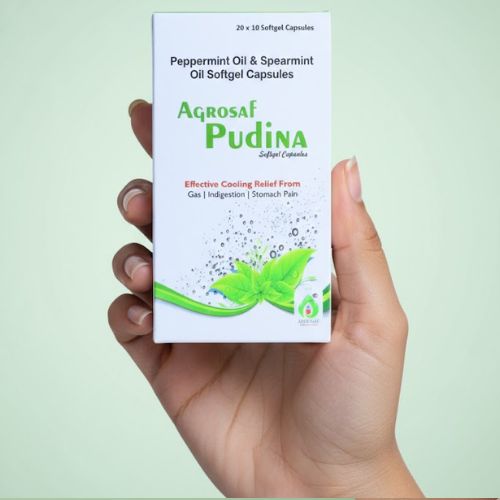 Agrosaf Pudina Softgel Capsules | Digestive Comfort & Freshness Support