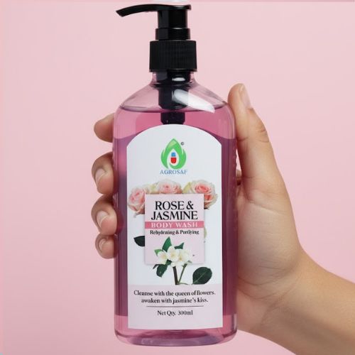 Agrosaf Rose & Jasmine Body Wash 300 ml | Gentle Cleansing & Lasting Freshness