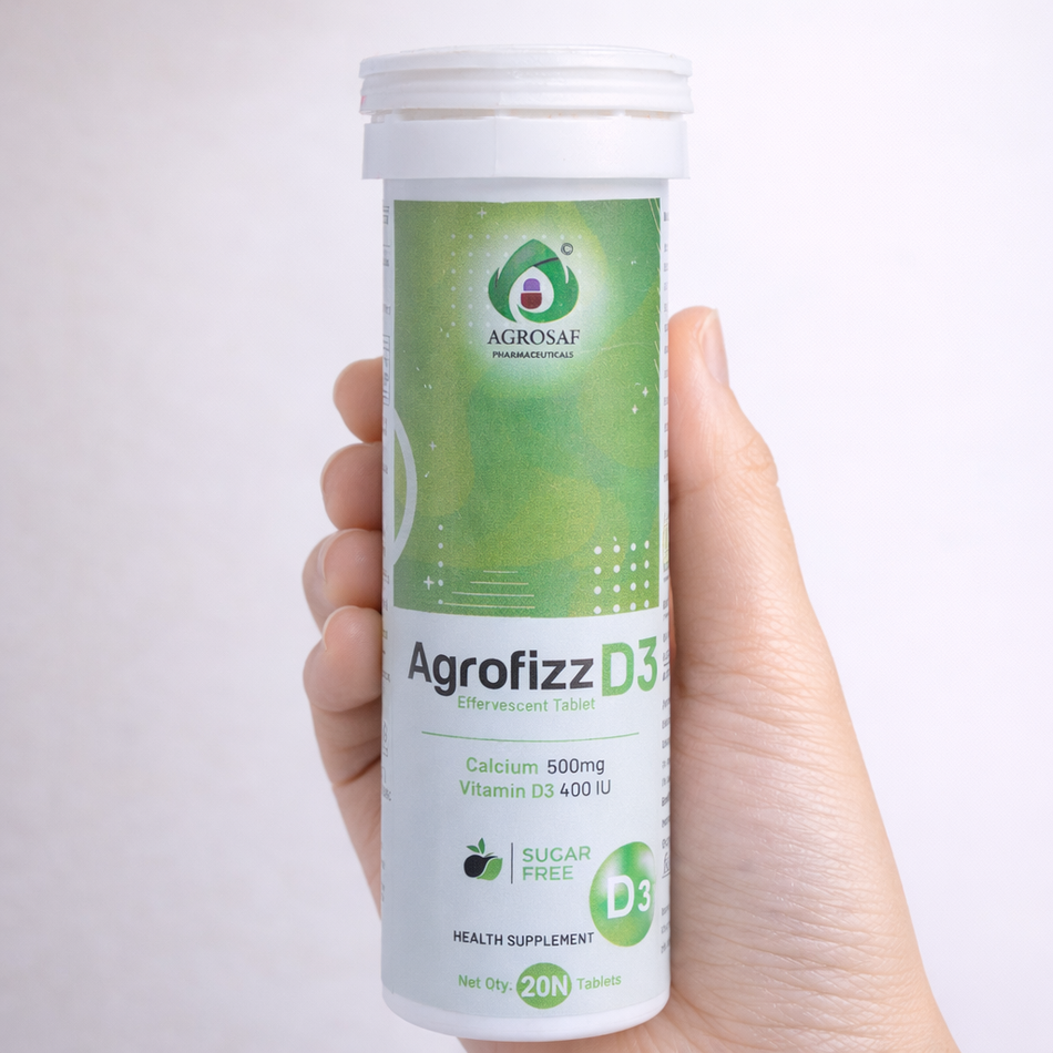 Agrofizz D3 Effervescent Tablet | Bone Strength & Calcium Support
