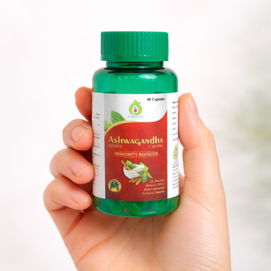 Agrosaf Ashwagandha Capsules – Immunity Booster (60 Capsules)