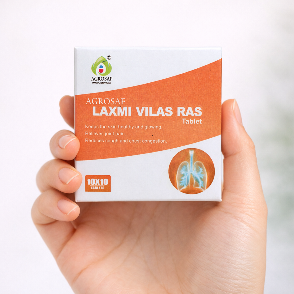 Agrosaf Laxmi Vilas Ras Tablet – Respiratory, Joint & Skin Support