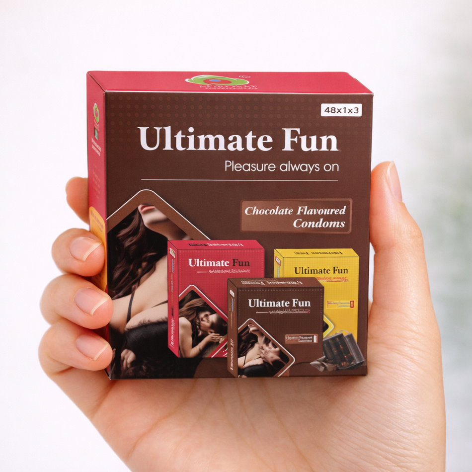 Ultimate Fun Chocolate Flavoured Condoms | Pleasure & Protection (1x3)
