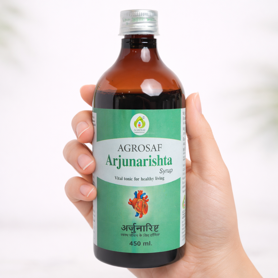 Agrosaf Arjunarishta Syrup 450 ml | Heart Wellness Support