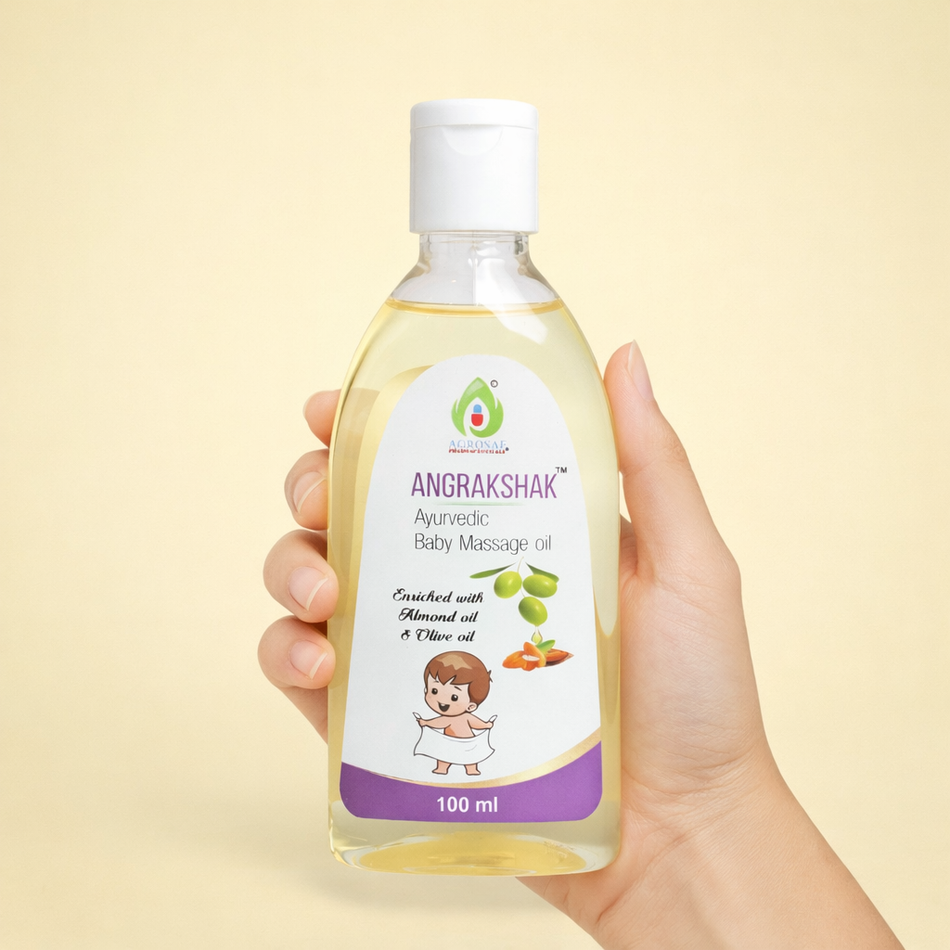 Agrosaf ANG RAKSHAK Baby Massage Oil | Gentle Nourishment & Comfort