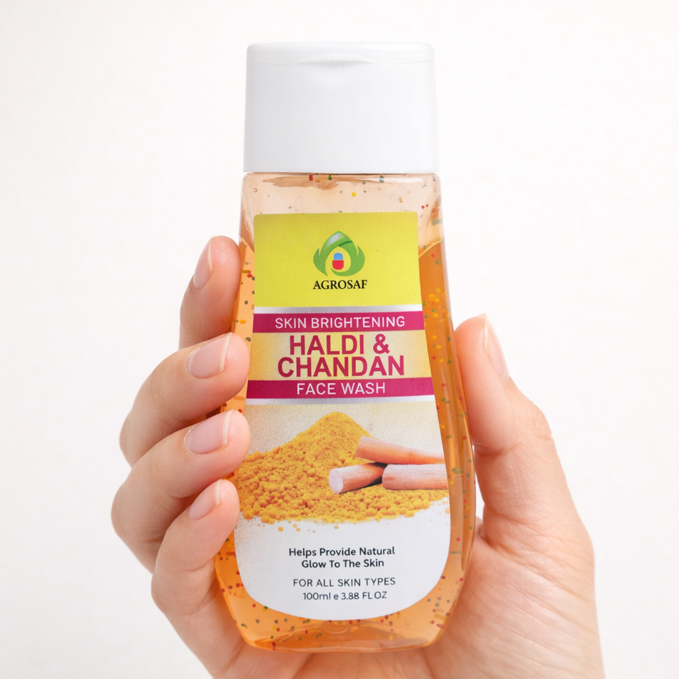 Agrosaf Haldi & Chandan Face Wash | Skin Brightening & Glow