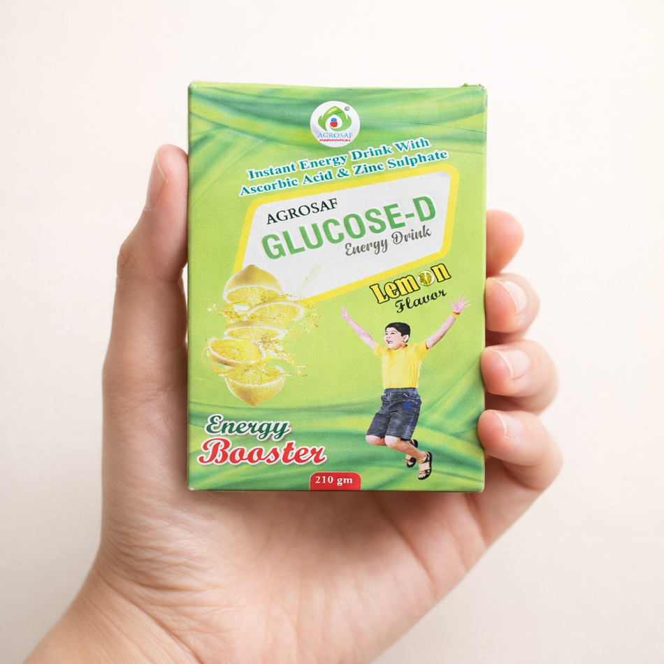 AGROSAF Glucose-D Powder Lemon | Instant Energy & Hydration