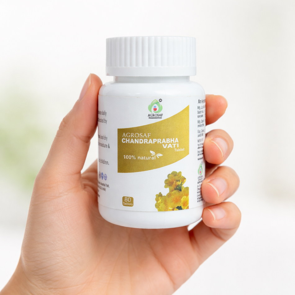Agrosaf Chandraprabha Vati Tablet 80 Tablets | Digestive & Vitality Support