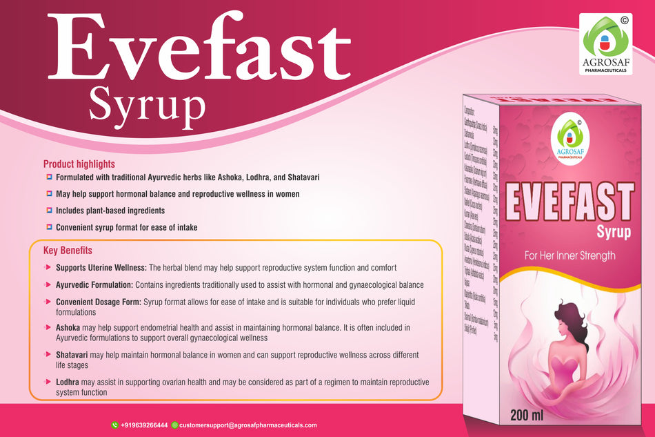 EVEFAST Syrup 200ml – Ayurvedic Women’s Wellness & Menstrual Support Formula