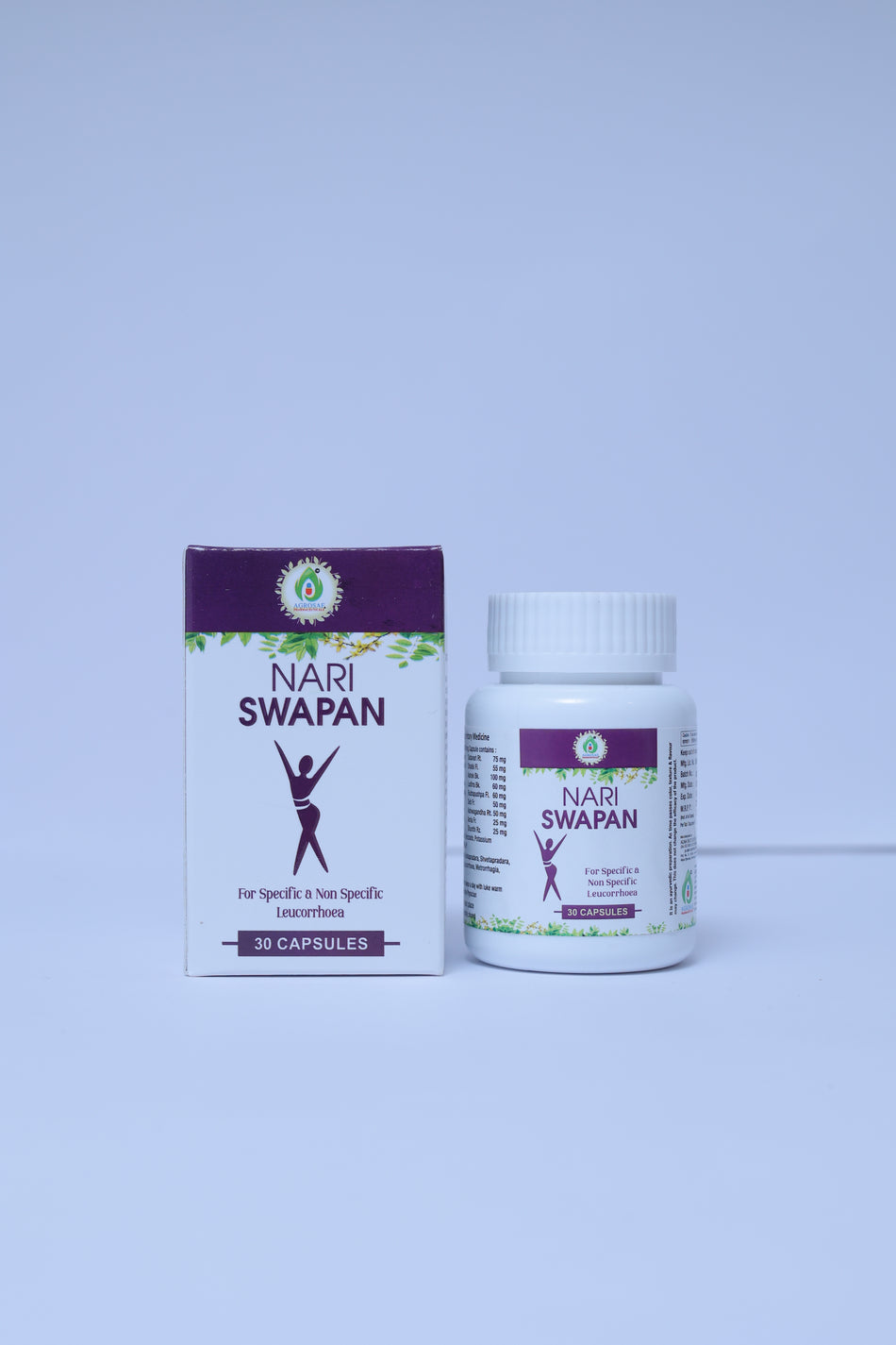Agrosaf Nari Swapan Capsules | Women’s Intimate & Hormonal Wellness (30 Capsules)