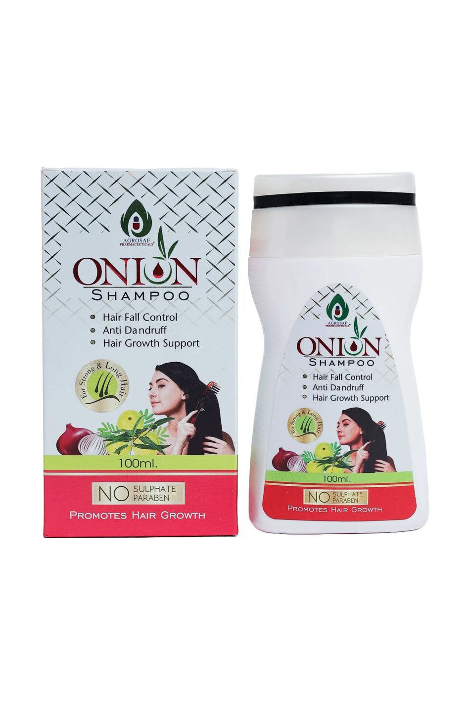 AGROSAF Onion Shampoo 200 ml | Stronger, Fuller-Looking Hair