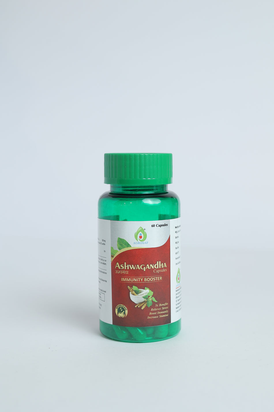 Agrosaf Ashwagandha Capsules – Immunity Booster (60 Capsules)