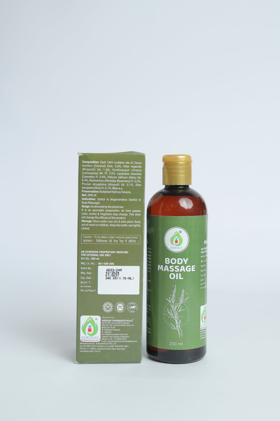 Agrosaf Body Massage Oil | Deep Nourishment & Relaxation