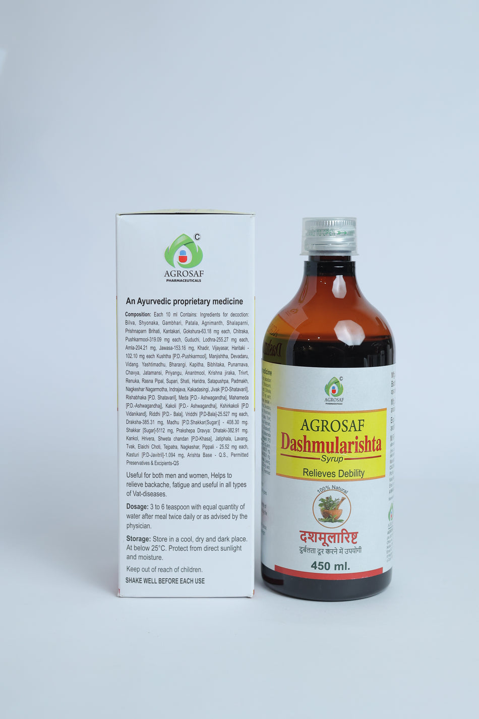 Agrosaf Dashmularishta Syrup 450 ml | Strength & Vitality Support