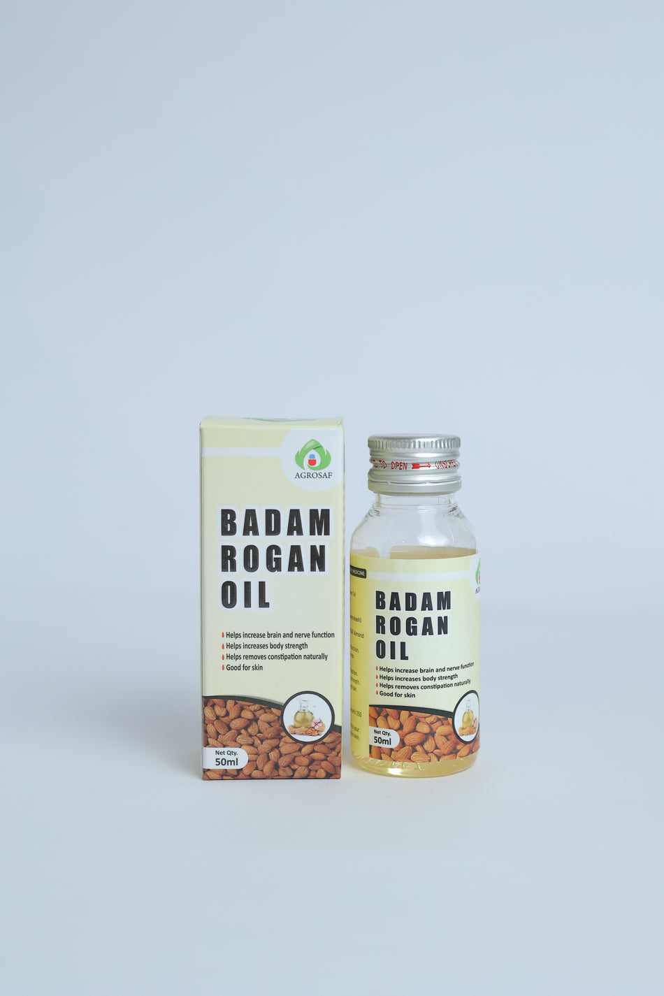 AGROSAF Badam Rogan Oil | Skin, Hair & Body Nourishment