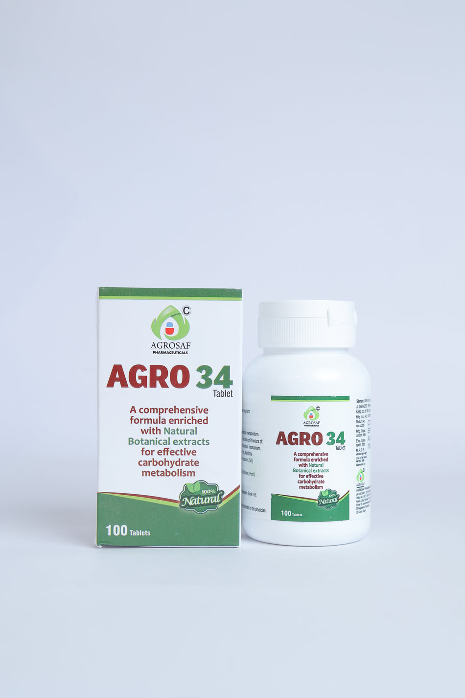 Agrosaf Agro 34 Tablet 100 Tablets | Metabolic Wellness Support