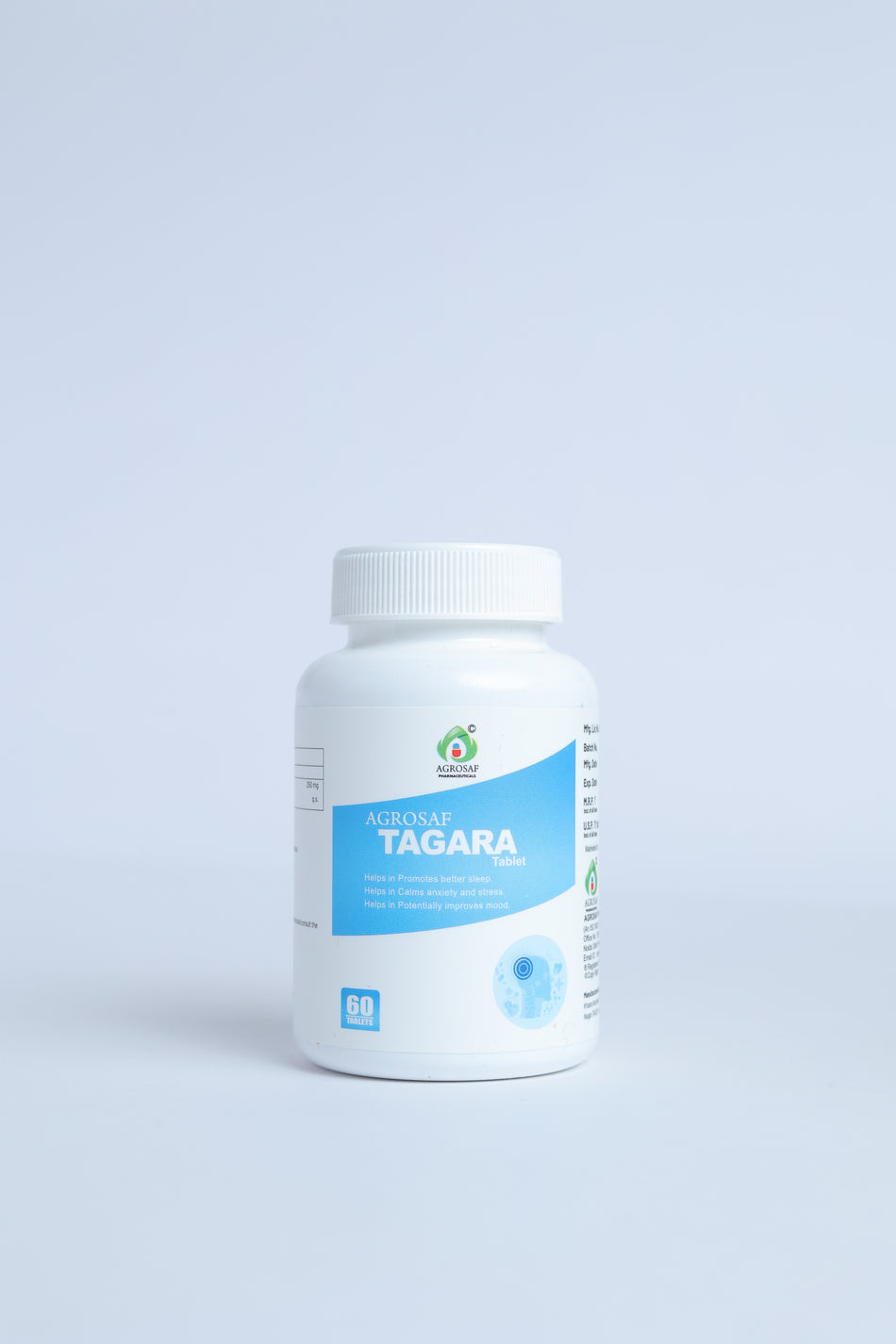 Agrosaf Tagara Tablet 60 Tablets | Sleep Support & Mental Calm