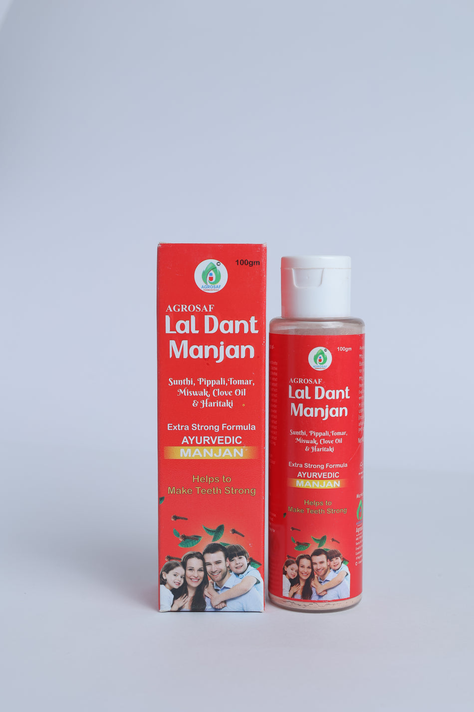 Agrosaf Lal Dant Manjan 100g | Strong Teeth & Gum Care