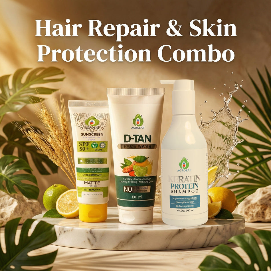 Agrosaf Hair Repair & Skin Protection Combo – Damage Repair & Sun Defence