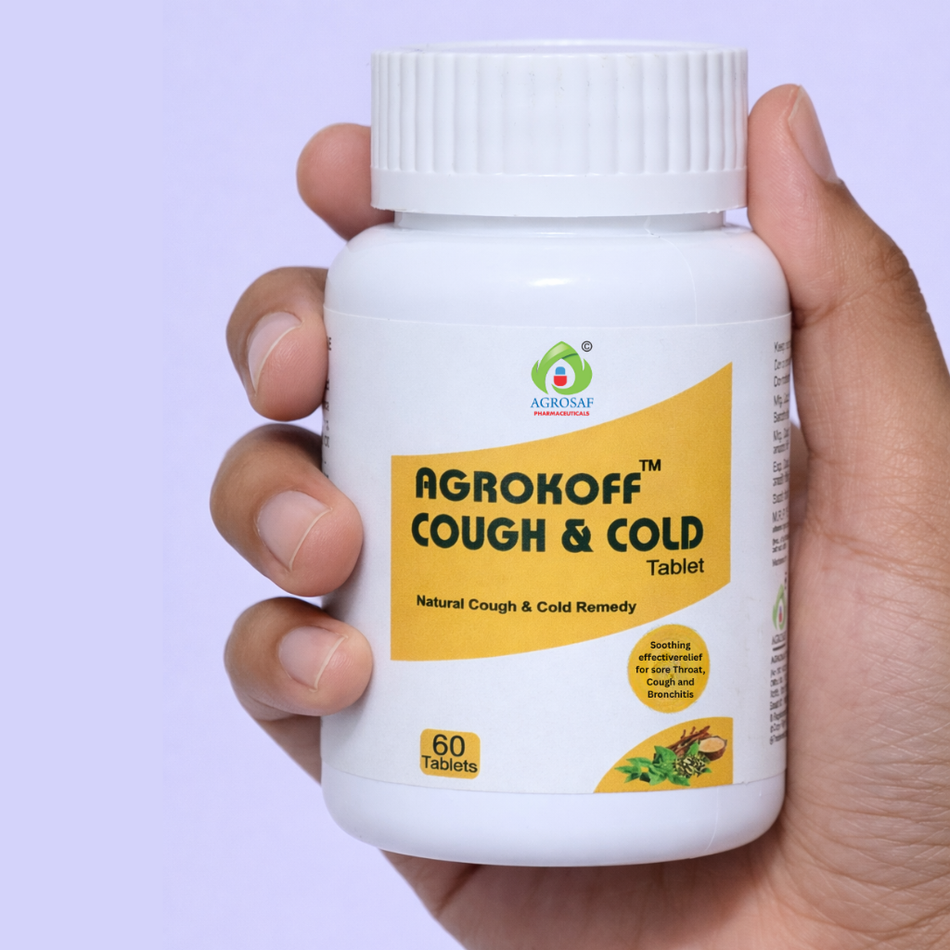 Agrokoff Cough & Cold Tablet – Natural Relief for Cough, Cold & Sore Throat (60 Tablets)