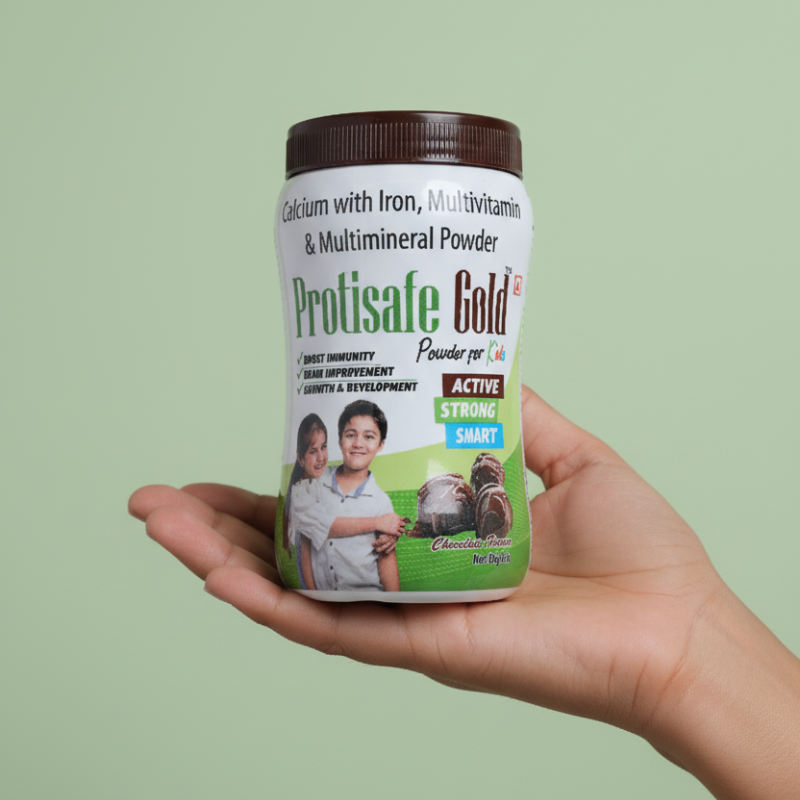 Protisafe Gold Powder for Kids – Chocolate | Growth & Bone Nutrition