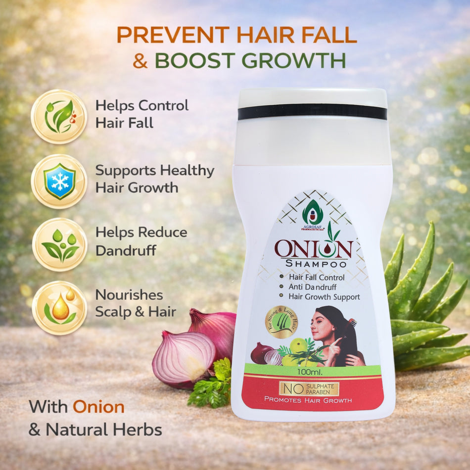 Agrosaf Onion Hair Strength Combo – Strong Roots & Reduced Hair Fall