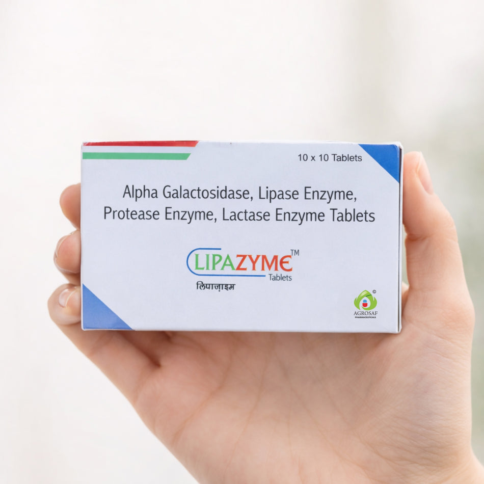 LIPAZYME Tablets | Digestive Enzyme Supplement | Supports Digestion, Nutrient Absorption & Overall Gut Health