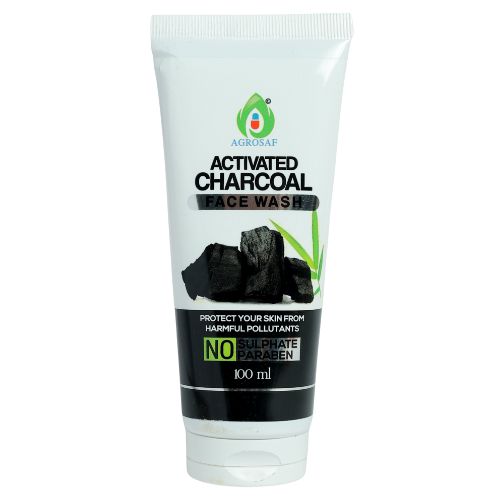 Agrosaf Activated Charcoal Face Wash 100 ml | Deep Clean & Oil Control