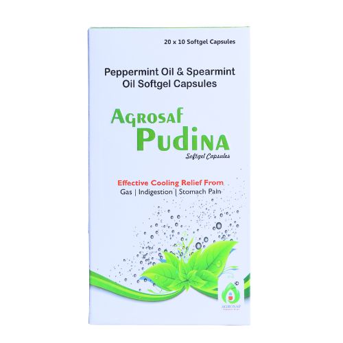 Agrosaf Pudina Softgel Capsules | Digestive Comfort & Freshness Support