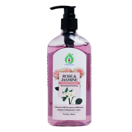 Agrosaf Rose & Jasmine Body Wash 300 ml | Gentle Cleansing & Lasting Freshness