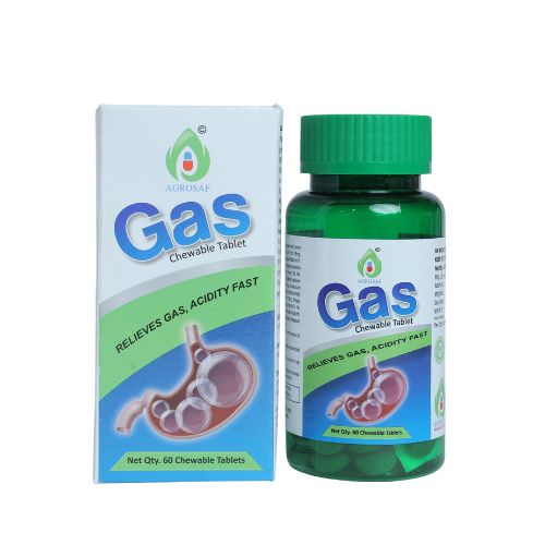 Agrosaf Gas Chewable Tablets 60 Tablets | Digestive Comfort & Bloating Relief