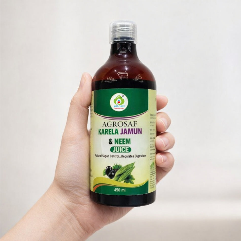 AGROSAF Karela Jamun & Neem Juice 450 ml | Daily Metabolic & Wellness Support
