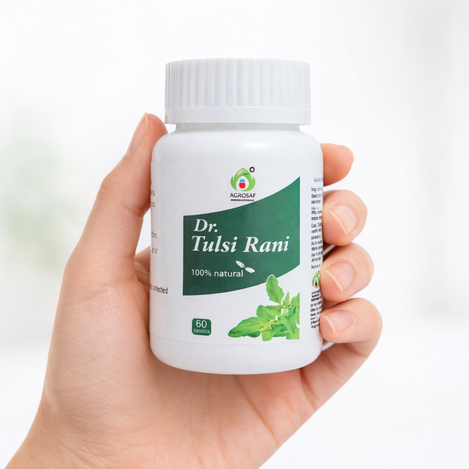 Agrosaf Dr. Tulsi Rani Tablet 60 Tablets | Immunity & Respiratory Wellness