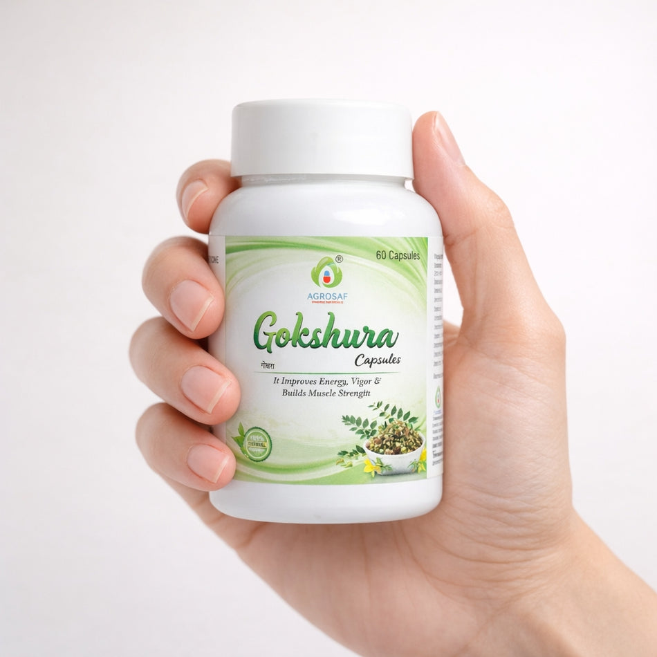 Agrosaf Gokshura Capsules 60 Capsules | Strength, Stamina & Vitality Support