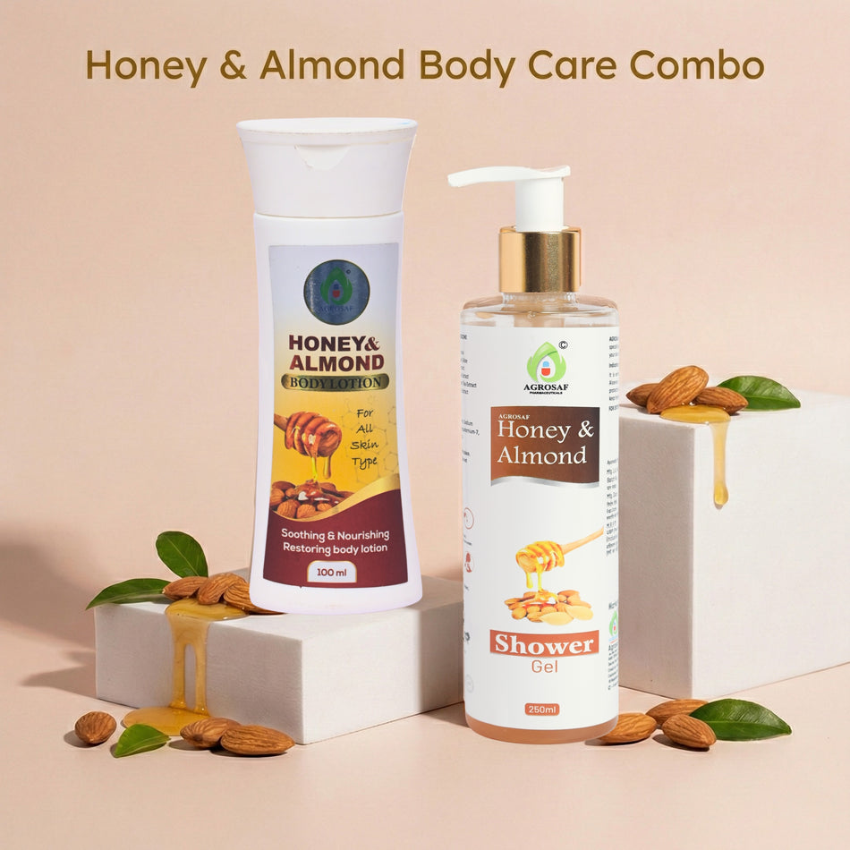 Agrosaf Honey & Almond Body Care Combo – Deep Moisture & Soft Skin